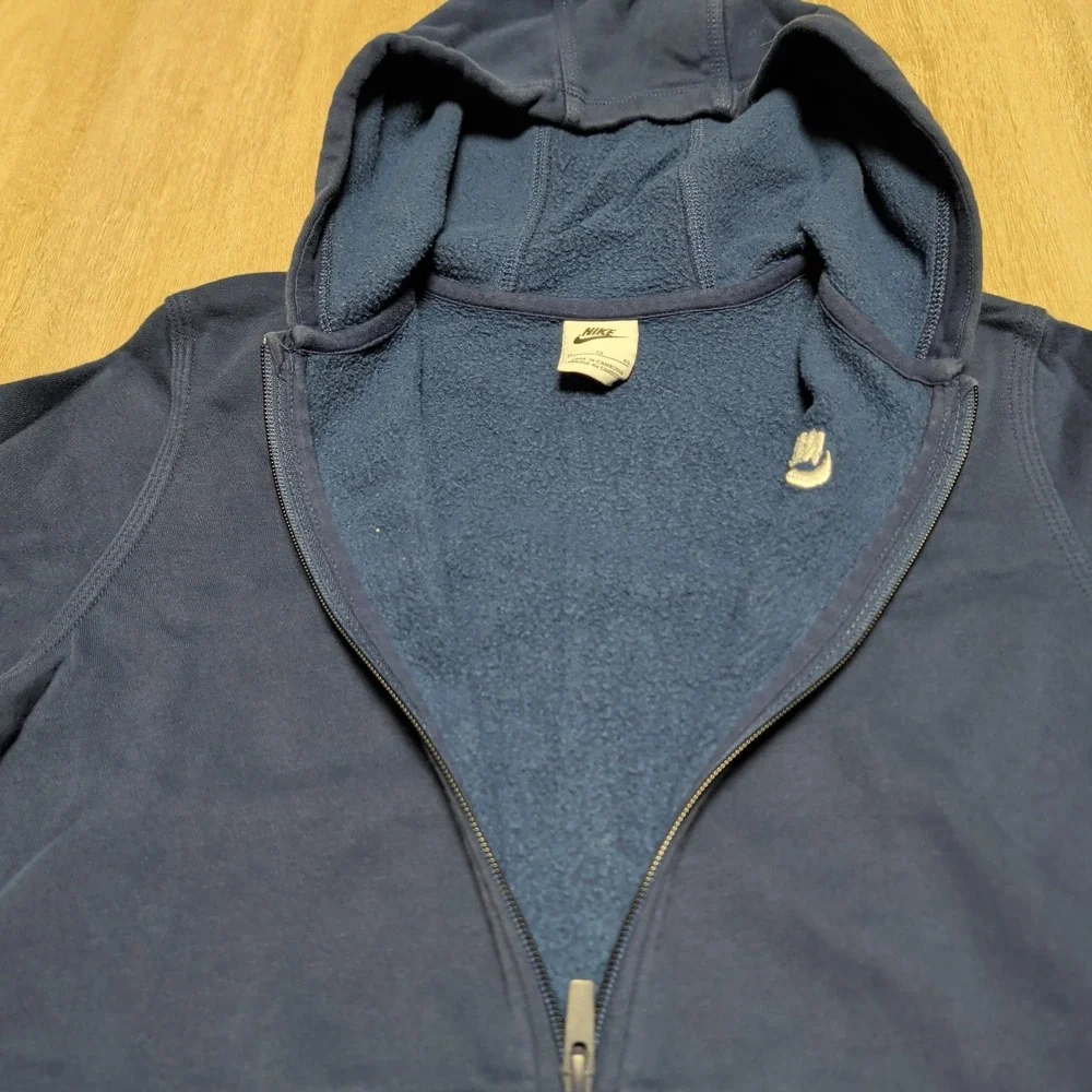 Nike Club Fleece Kids Navy Blue Full Zip Hoodie Sweatshirt XL 18-20‎ Youth Soft
